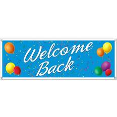 Party Garlands Beistle 57642 Welcome Back Sign Banner Pack of 12