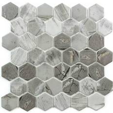 Square Mosaic Tiles The Tile Life Eterna Big Hex 12" 12" Denver Recycled Glass Mosaic Wall Tile