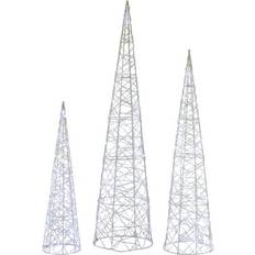 Christmas Lights Northlight Set of 3 Lighted Twinkling Cone Trees Christmas Lamp