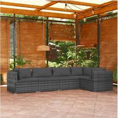 Polyrattan lounge vidaXL 5-tlg. Lounge-Set