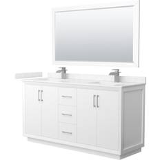 Vanity Units for Double Basins Wyndham Collection WCF414166D-VCA-UNSM58 Strada Standing Double