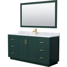 Vanity Units for Double Basins Wyndham Collection WCF2929-66S-NAT-M58 Miranda Free Standing