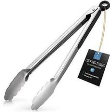 Gray Cooking Tongs Zulay Kitchen Head Edge Cooking Tong