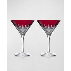 Vetro Bicchieri da cocktail Waterford New Year Celebration Red Martini Glass Set of 2 Bicchiere da cocktail