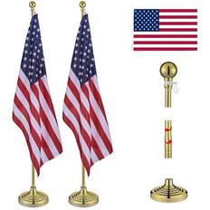 Flagpoles Yescom 2 Pack 6FT Telescoping Flag Pole Kit