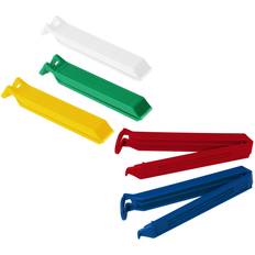 Lave-vaisselle Sécurisé Bouchons de bouteille Fackelmann Lot 5 Clips Colorés Pour Fermeture De Sachet Tecno Ref 59905 Bouchon de bouteille