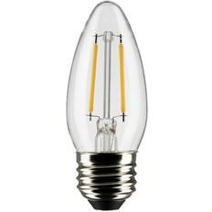 Light Bulbs Satco 3 Watt B11 LED Clear Medium base 90 CRI 2700K 120 Volt