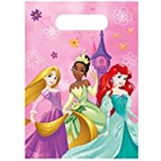 Feestartikelen uitverkoop Procos Disney Prinsessen plastic uitdeelzakjes 6 stuks