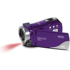 Camcorders Minolta MN220NV Full HD 24MP 3" Touchscreen Night Vision Wi-Fi Camcorder, Purple