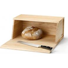 Continenta Av Gummiträ Främre Lock 40 x 26 x 18,5 cm Brödlåda