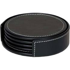 Coasters Dacasso 3200 Series Leather Four Round Coaster