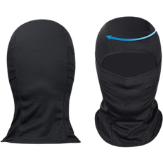 Elastane/Lycra/Spandex - Women Balaclavas Achiou Sun Hood Tactical Balaclava - Black