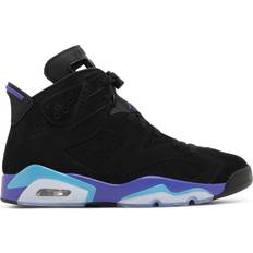 Polyurethane - Women Sneakers NIKE Air Jordan 6 Retro Aqua - Black/Bright Concord/Aquatone