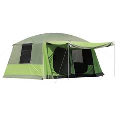 Tente 4 Saisons Tentes OutSunny Two Room Dome Tent Camping Shelter