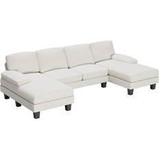 Flamaker Convertible Sectional Couch U-Shaped Sofa 110.2" 4 Seater