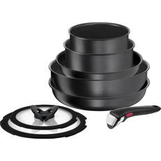 Detachable handles Cookware Sets Tefal Ingenio Daily Chef Cookware Set with lid 8 Parts