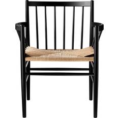 FDB Møbler J81 Nature-Beech Black Painted Chaise de Cuisine 82cm