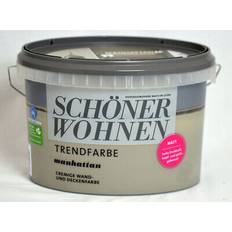 Für Innenräume - Grau Malerfarbe Schöner Wohnen trendfarbe manhattan Wandfarbe Grau 2.5L