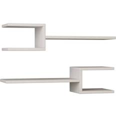 Livetastic Fork White Wall Shelf 75cm