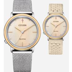 Citizen beige womens analogue l ambiluna collection em1006-40a