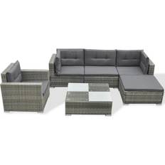 vidaXL 42105 Outdoor Lounge Set, 1 Table incl. 1 Chairs & 3 Sofas