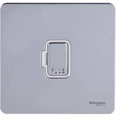 Schneider Electric USFP 13A Unswitched Fused Spur White Insert Polished Chrome GU5400WPC