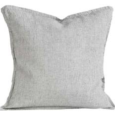 Tell Me More Taie Washed Linen 50x50 cm Pinstripe Housse de coussin Gris (50x50cm)