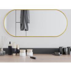 Verre Miroirs Muraux vidaXL Doré 70x30 cm Ovale Miroir Mural