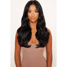 Extensions & Wigs Lullabellz Super Thick Blow Dry Wavy Clip In Hair Extensions 16 inch Natural Black 5-pack