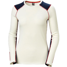 Skiing - White Base Layer Tops Helly Hansen Women’s Lifa Merino Midweight Crew Base Layer - Offwhite