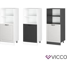 Tiroirs et Étagères de Cuisine VICCO Meuble pour four R-Line, Blanc campagne, 60 cm