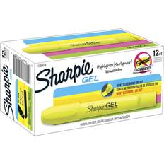 Sharpie highlighter yellow Sharpie Gel Highlighters Fluorescent Yellow 12-pack