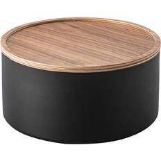 Black Kitchen Containers Yamazaki Rin Round Deep Storage Case Kitchen Container