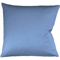 Fleuresse Mako-Satin Kissenbezug 80x80 cm uni mit RV Pillow Case Blue (80x80cm)