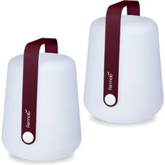 Fermob Lampade da tavolo Fermob Balad LED Leuchte Mit Akku H 25 cm - Schwarzkirsche/Texturiert H 25 cm / Ø 19 cm Inkl. USB Kabel Lampada da tavolo