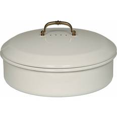 Riess Classic White Bread Box with Lid Food Container