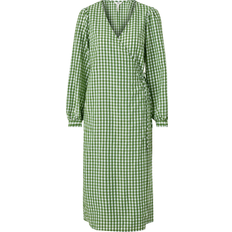 Object Bodil Wrap Dress - Artichoke Green