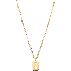 Smaragd halsband smycken Ani Jewels Plain Letter Necklace - Gold/Emerald