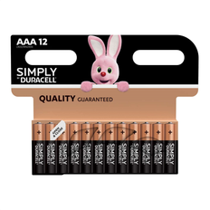 Batteries & Chargers Duracell AAA Simply 12-pack