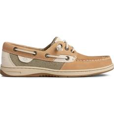 Brown - Women Boat Shoes Sperry Rosefish 3-Eye - Linen/Oat