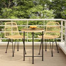 VidaXL Rattan Cafésæt vidaXL Spisebordssæt haven Cafésæt, 1 borde inkl. 2 stole