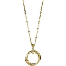 Astrid & Agnes Carolin Long Necklace - Gold/Transparent