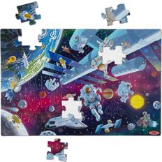 Rompecabezas de suelo Melissa & Doug Outer Space Glow in the Dark 48 Pieces