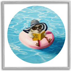 Stupell Industries Bird Reading Book Pool Float Beverly Sun Hat Framed Art