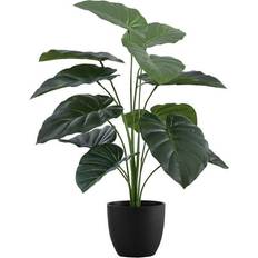 Beige Artificial Plants Monarch Specialties 24 Tall Alocasia Touch Leaves Artificial Plant