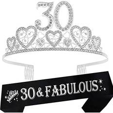 Meant2Tobe 30Th Birthday Sash 30Th Birthday Tiara 30 Birthday Tiara 30Th