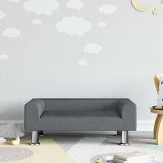 vidaXL sofa til børn 70x45x26,5 fløjl mørkegrå