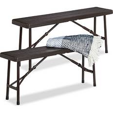 Puuta Riippumatot Relaxdays Portabel Bänk 2 St