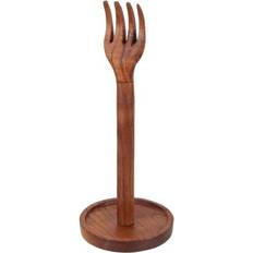 Wood Paper Towel Holders Zeckos Zeckos Hand Carved Wood Fork Top Paper Towel Holder