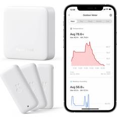 SwitchBot WiFi Thermometer Hygrometer with Hub Mini 3-pack